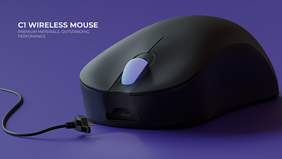 3D - Gaming mouse concept 3d 3d model blender design gaming mouse modeling mouse