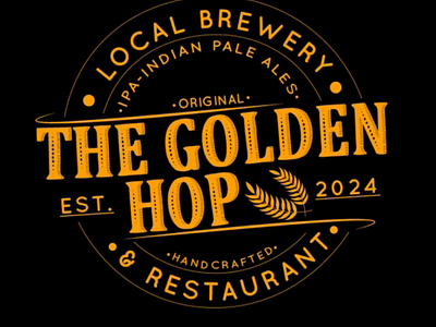 The Golden Hop branding branding design graphic design illustration logo mockup typography