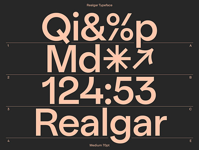 Realgar typeface figures