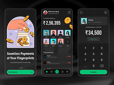 Swipe, Tap, Transfer: Innovating Mobile Payments android animation app ui dark mode app ui design agency fintech app ios mobile app money transfer motion graphics success animation ui ui ux design agency user interface ux