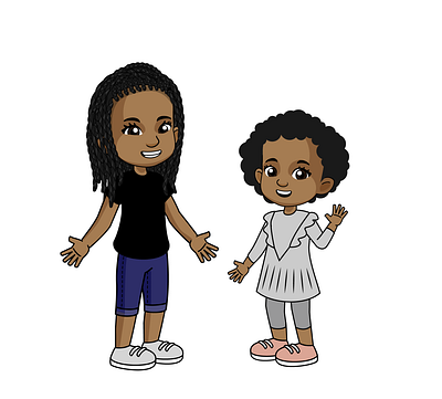 The sisters - character design cartoon character design illustration kids design