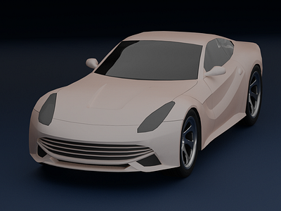 3D sports car model F12 3d blender car design model sportcar visualization