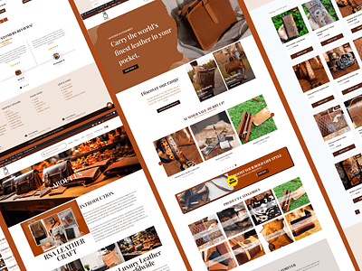 LEATHER SHOP design ecommerce elementor leather shop ui website wordpress