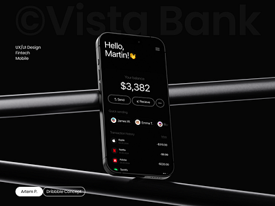 Vista Bank | UI Design branding design figma fintech ui uiux user interface ux