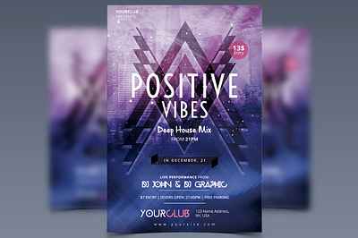 Positive Vibes Flyer PSD positive vibes flyer psd free
