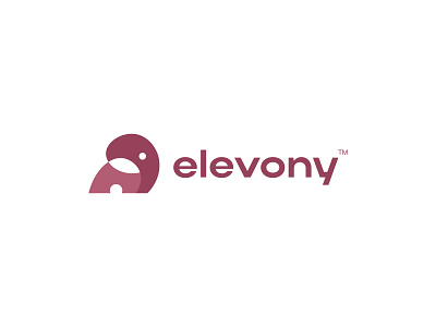 Elevony - Logo Design agency animal app logo brand and identity branding business company creative cute designer elephant export logo logotype minimal modern simple startup technology unique