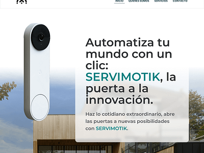 Sitio Web SERVIMOTIK - Página de Inicio diseño ui sitio web ui ux