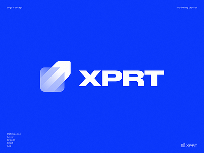 XPRT Logo Concept app arrow blockchain branding gradient graph icon identity lettering logo marketing revenue saas sales