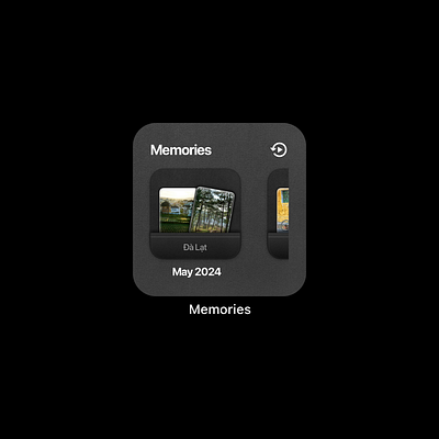 Memories widget concept ( dark ) ui