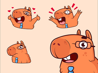 Dr Capy capibara capivara cartoon design illustration mascot