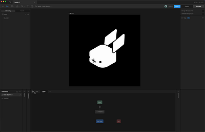 rabbit r1 - free animation file animated animation motion motion graphics r1 rabbit screen