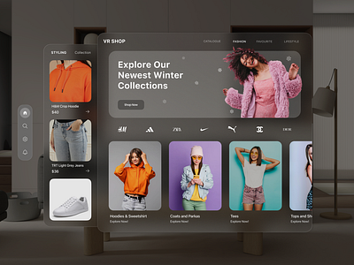 VR Shopping APP - Apple Vision Pro amazon app design apple vision pro ar vr artificial reality glassmorphism mockup modern shopping app ui spatial design ui ux ux design virtual app design virtual application virtual shopping vision pro design vr shopping vr shopping app