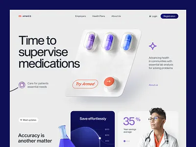 Landing Page Healthcare Company landing landing design landing page landing page ui