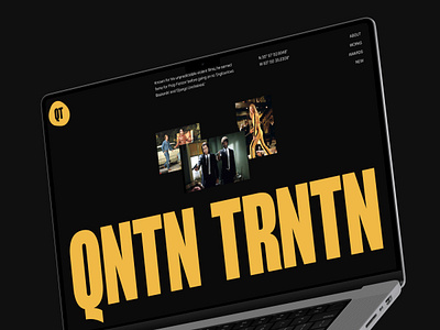 Landing Page - Quentin Tarantino Biography design landing ui ux web web design website