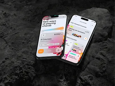 CourseWave Redefining Education with Mobile App application education app elearning platform interective course mobile app mobile learning online learning ui uiux ux