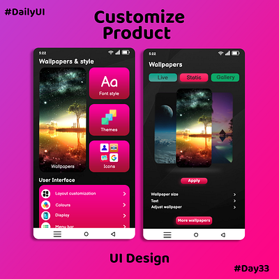 Customize Product UI Design customization design graphic design photoshop product ui webdesign