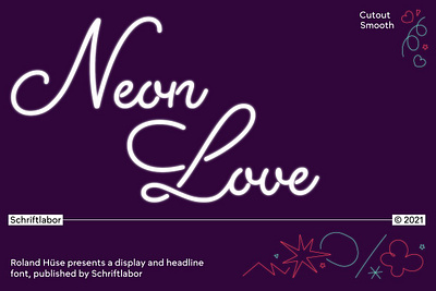 Neon Love display font neon neon font script