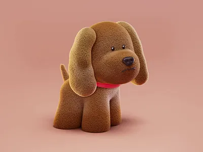 character concept 3d animation c4d character concept dog fur graphic design motion graphics