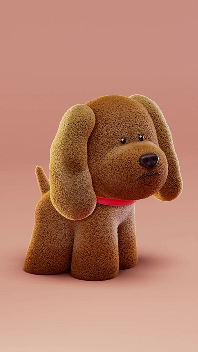 character concept 3d animation c4d character concept dog fur graphic design motion graphics