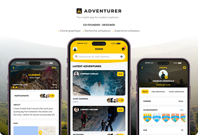 Adventurer android application branding design graphic design illustration ios logo research social media sport ui visual
