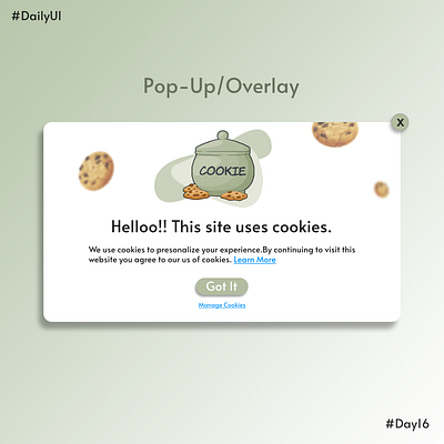 Pop-Up/ Overlay UI Design dailyui design graphic design photoshop ui webdesign