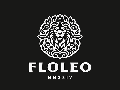 Floleo branding concept design illustration leo lion logo