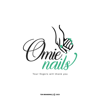 Omie Nails art branding design graphic design illustration logo logodesign nailtech vector