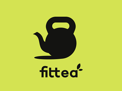 Fittea 🍃 deisgn fitness fittea 🍃 green gym kettlebell logo sport teapot