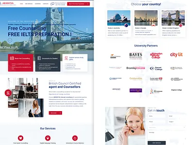 Abroad Consultancy Website Development uxui deisgning website development wordpress