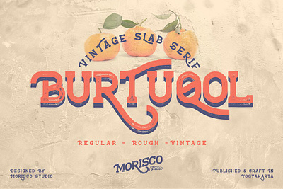 Burtuqol - Vintage Slab Serif clean display modern retro rough rustic slab stylistic vintage