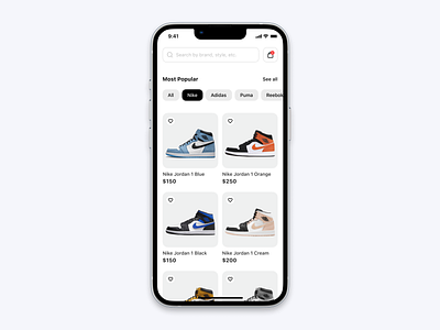 Sneaker Store Mobile App ui