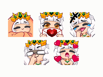 Emotes for Stream anime chibi style emotes graphic design league of legends qiyana stream design twitch emote