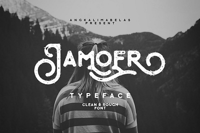 Jamoer Typeface clean display hand lettering handdrawn opentype press quotes retro rough rounded