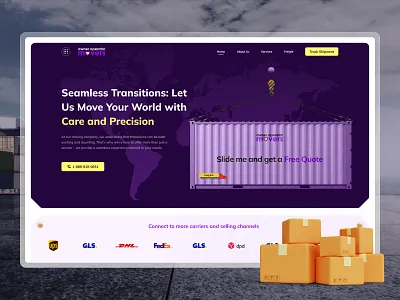 Movers site branding design landingpage web web design