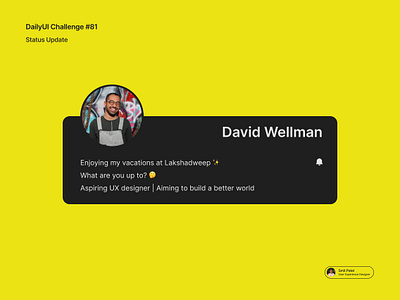 Daily UI #81 Status Update dailyui figma graphic design ui ux
