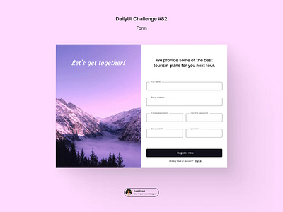 Daily UI #82 Form dailyui form minimal ui ux