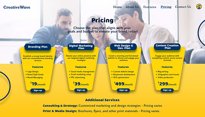 Pricing Page UI Design design graphic design photoshop pricing ui webdesign