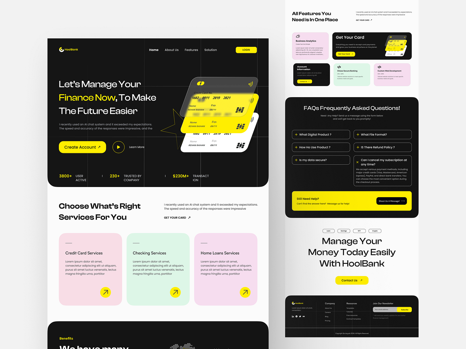 Finance Website by Tayyab Sajjad on Dribbble