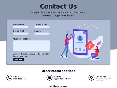 Contact Us Page UI Design contact us design details form graphic design photoshop ui webdesign