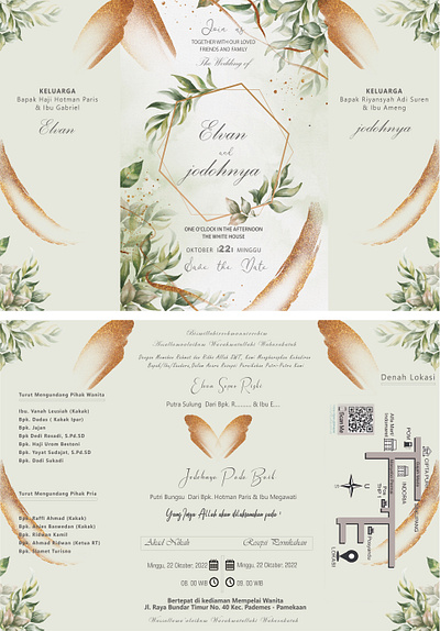 Marriage invitation letter design graphic design