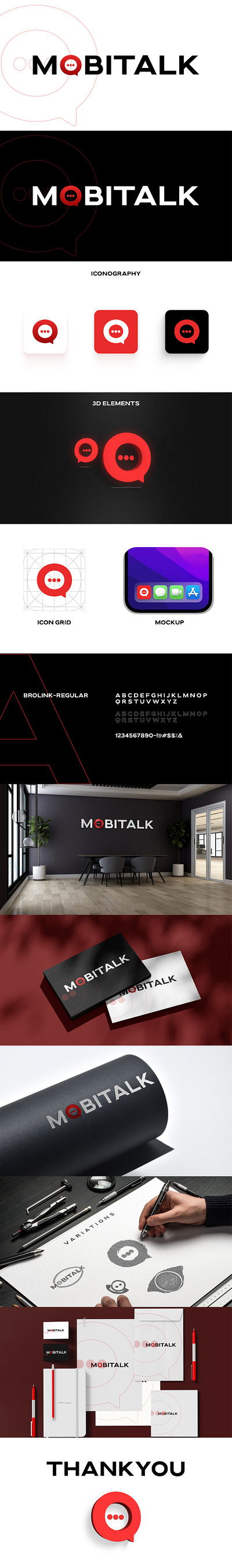 Mobitalk-Brand Identity design brand book branding design emblem graphics identity logo telecommunication wordmark