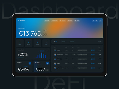 Blue DeFi branding clean dashboard defi design graphic design illustration logo minimal typography ui vector