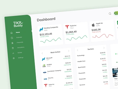 Stock Analysis Platform Admin Dashboard - TIKR Buddy admin dashboard design saas saas design ui uidesign userinterface ux webdesign