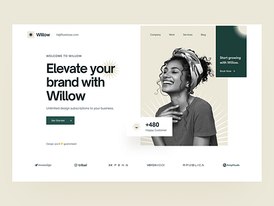 Willow Branding Website Design branding ui ui design uiux web design website design