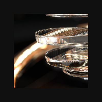 Copper. 3d 3d render brown copper dark glass render rings