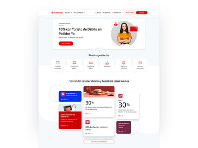 Santander Uruguay website designcommunity. ui ux