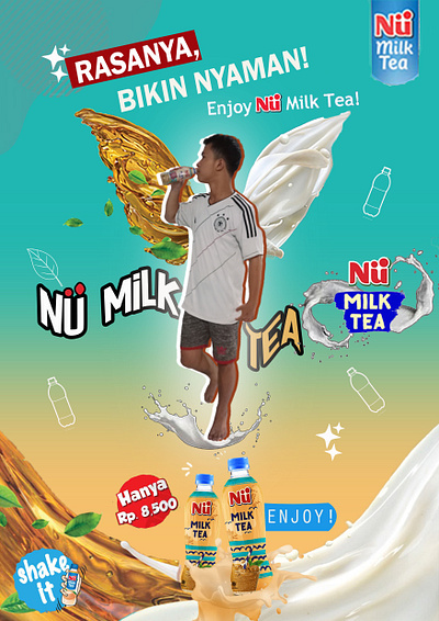 Project to design a milk drink advertisement product branding motion graphics