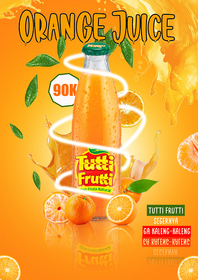 TUTTI FRUTI orange drink poster design project branding graphic design