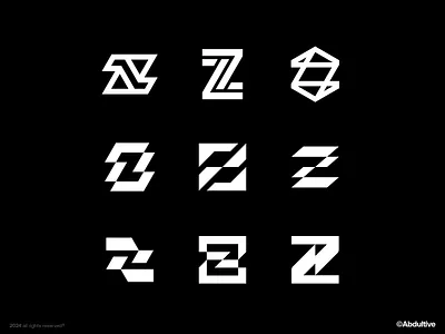 Lettermark Z-01 | Marks exploration brand branding design digital geometric graphic design icon letter z logo marks minimal modern logo monochrome monogram negative space