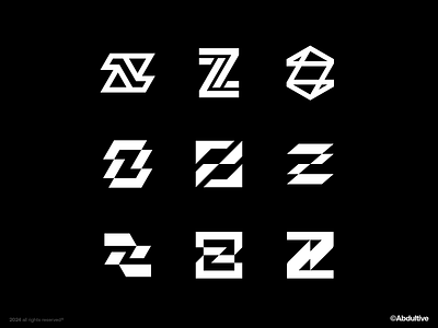 Lettermark Z-01 | Marks exploration brand branding design digital geometric graphic design icon letter z logo marks minimal modern logo monochrome monogram negative space